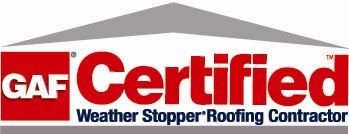 GAF Certified Roofer logo for AED Roofing and Siding serving the Virginia Beach and surrounding areas